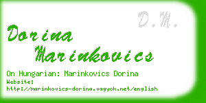 dorina marinkovics business card